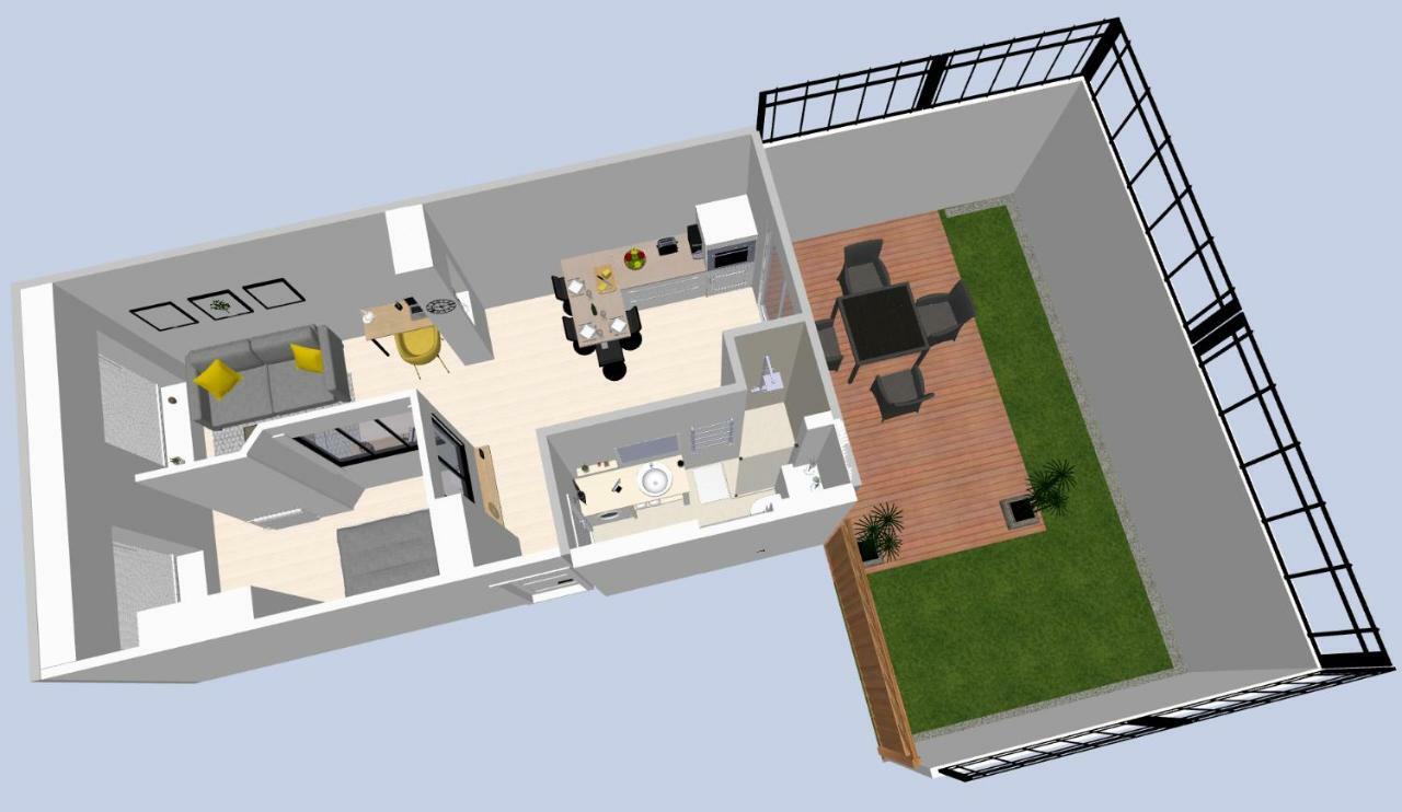 Le P'Tit Atelier, Terrasse Privative Apartment Lorient Bagian luar foto
